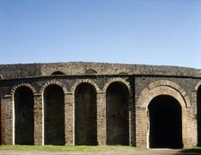 Amphitheatre (built around 70 BC), Pompeii, Campania, Italy, 2002. Creator: LTL