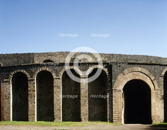 Amphitheatre (built around 70 BC), Pompeii, Campania, Italy, 2002. Creator: LTL.