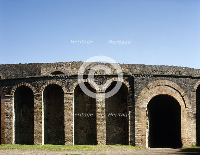 Amphitheatre (built around 70 BC), Pompeii, Campania, Italy, 2002. Creator: LTL.