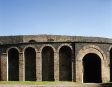 Amphitheatre (built around 70 BC), Pompeii, Campania, Italy, 2002. Creator: LTL