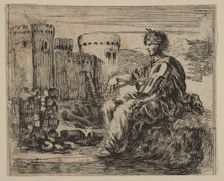 Amphion, from Game of Mythology (Jeu de la Mythologie), 1644. Creator: Stefano della Bella