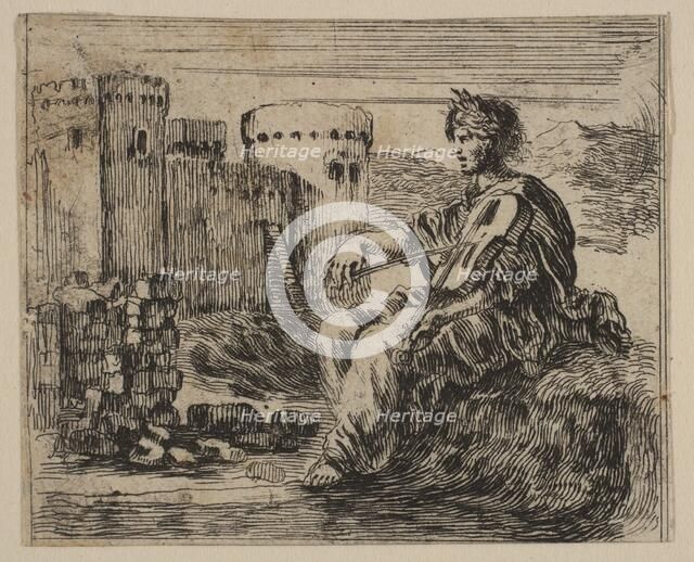 Amphion, from 'Game of Mythology' (Jeu de la Mythologie), 1644. Creator: Stefano della Bella.