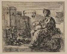 Amphion, from Game of Mythology (Jeu de la Mythologie), 1644. Creator: Stefano della Bella