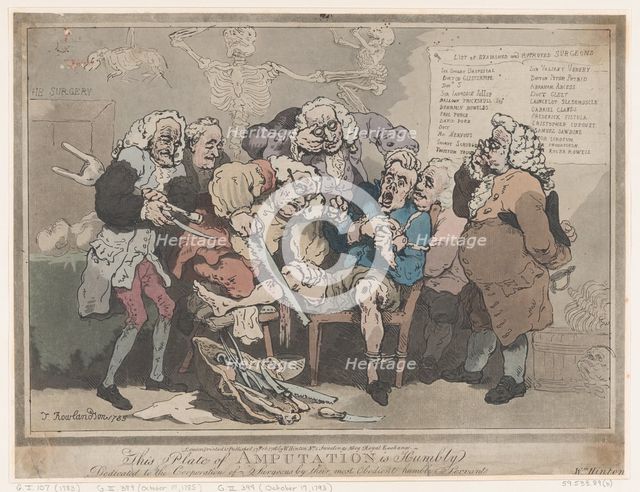 Amputation, February 17, 1786., February 17, 1786. Creator: Thomas Rowlandson.