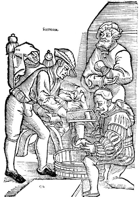 Amputation of a leg without anaesthetic, 1593. Artist: Unknown