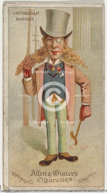 Amsterdam Banker, from World's Dudes series (N31) for Allen & Ginter Cigarettes, 1888. Creator: Allen & Ginter.