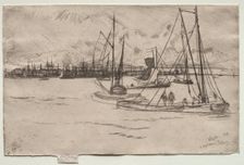 Amsterdam from the Tolhuis, 1863. Creator: James McNeill Whistler (American, 1834-1903)