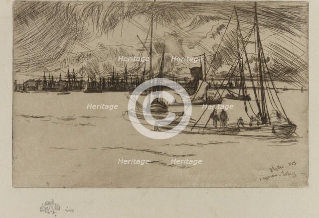 Amsterdam, from the Tolhuis, 1863. Creator: James Abbott McNeill Whistler.