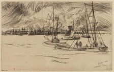 Amsterdam, from the Tolhuis, 1863. Creator: James Abbott McNeill Whistler