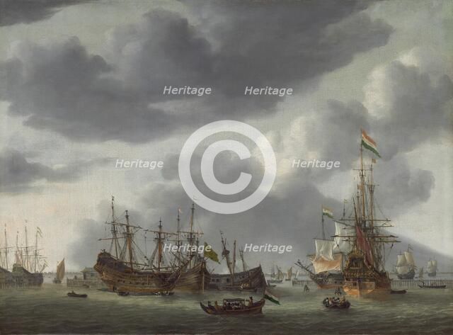 Amsterdam Harbor Scene, c. 1654/1655. Creator: Reinier Zeeman.