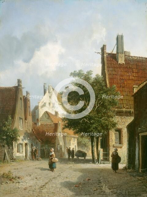 Amsterdam Street Scene, 19th century. Creator: Adrianus Eversen.