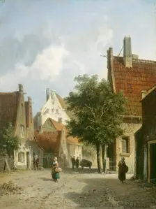 Amsterdam Street Scene, 19th century. Creator: Adrianus Eversen