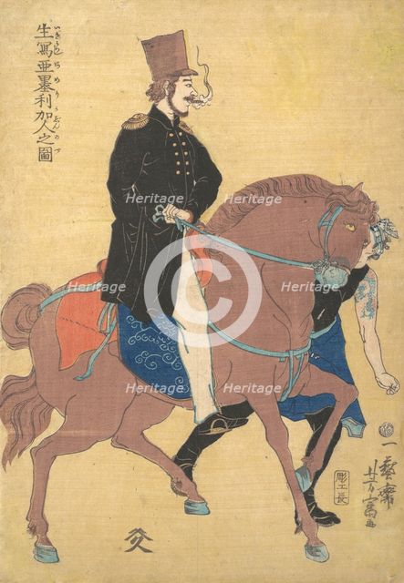 An American Drawn from Life, 1861 (2nd month). Creator: Utagawa Yoshitomi.