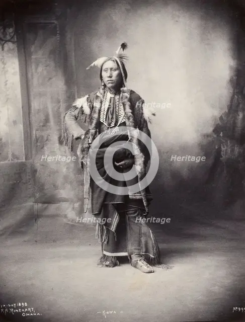 An American of the Kiowa tribe, 1898. Creator: Frank A. Rinehart.
