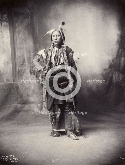 An American of the Kiowa tribe, 1898. Creator: Frank A. Rinehart.