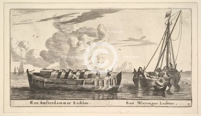 An Amsterdam Lighter and a Wieringer, 17th century. Creator: Reinier Zeeman.