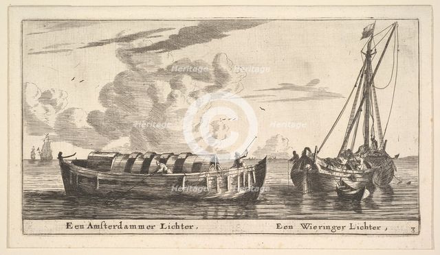 An Amsterdam Lighter and a Wieringer, 17th century. Creator: Reinier Zeeman.