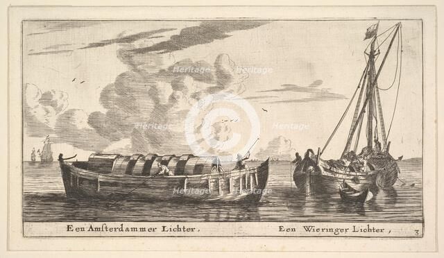 An Amsterdam Lighter and a Wieringer, 17th century. Creator: Reinier Zeeman.