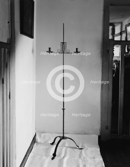 An Antique candlestick at Mt. Vernon, c.between 1910 and 1920. Creator: Unknown.