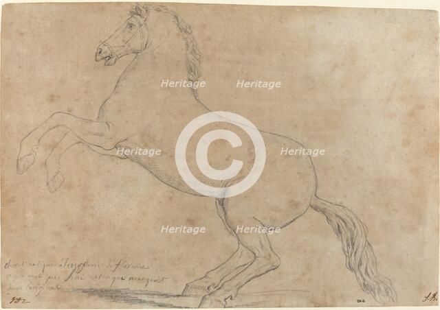 An Antique Sculpture of a Horse, 1780. Creator: Jacques-Louis David.