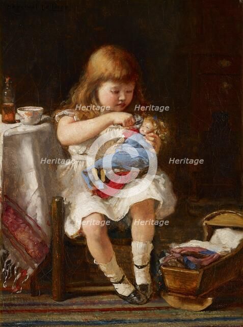 An Anxious Mother, before 1883. Creator: Percival De Luce.