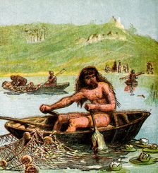 An Ancient Briton In His Boat (c1850)