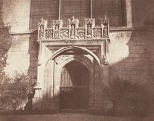 An Ancient Door, Magdalen College, Oxford, 1843. Creator: William Henry Fox Talbot