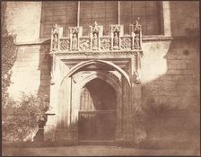 An Ancient Door in Magdalen College, Oxford, April 1843. Creator: William Henry Fox Talbot