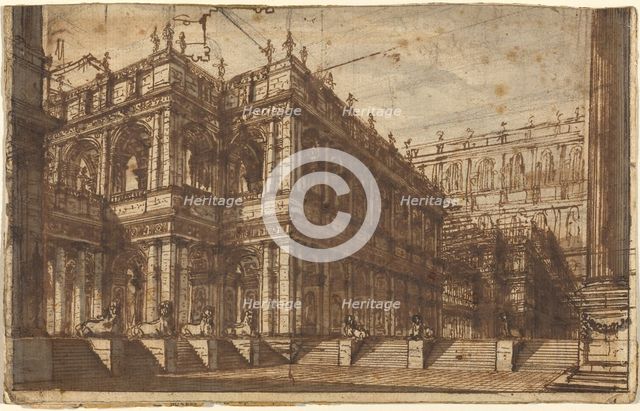 An Ancient Forum with Porticos, 1742/1743. Creator: Giovanni Battista Piranesi.