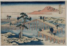 An Ancient Picture of the Eight Part Bridge in Mikawa Province..., early 1830s. Creator: Unknown