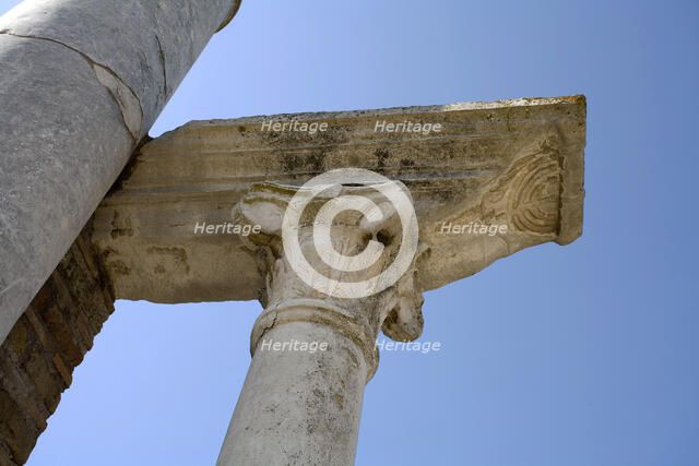 An ancient synagogue in Ostia Antica, Italy. Artist: Samuel Magal