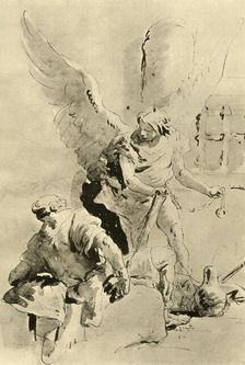 An Angel appears to the Apostle Peter in prison mid 18th century, (1928). Artist: Giovanni Battista Tiepolo