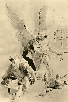 An Angel appears to the Apostle Peter in prison mid 18th century, (1928). Artist: Giovanni Battista Tiepolo
