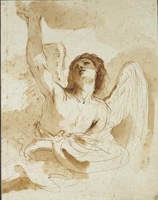 An Angel, early 17th century. Artist: Guercino