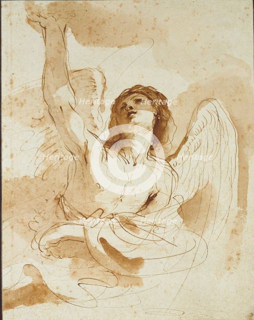 An Angel, early 17th century. Artist: Guercino.