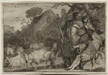An Angel Foretells the Birth of Abraham's Son, 1638. Creator: Gerrit Claesz. Bleker (Dutch, 1656)