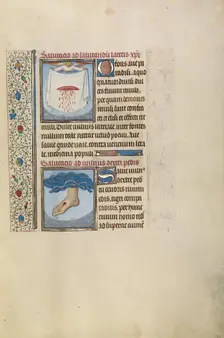 An Angel Holding a Cloth with Christ's Bleeding Wound: Christ's Right Foot with Wound, early 1460s. Creator: Willem Vrelant