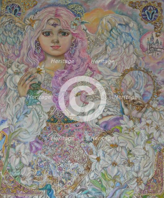 An angel of the pink lily. Artist: Sugai, Yumi  