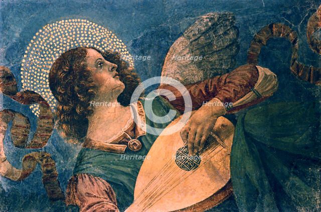 An angel playing the lute, 15th century. Artist: Melozzo da Forli