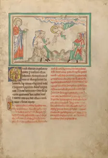 An Angel with the Eternal Gospel; Dyson Perrins Apocalypse, about 1255-1260. Creator: Unknown
