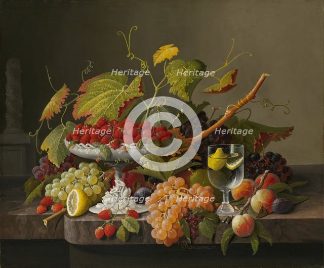An Abundance of Fruit, c. 1860. Creator: Severin Roesen.