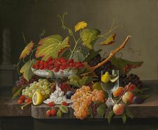 An Abundance of Fruit, c. 1860. Creator: Severin Roesen