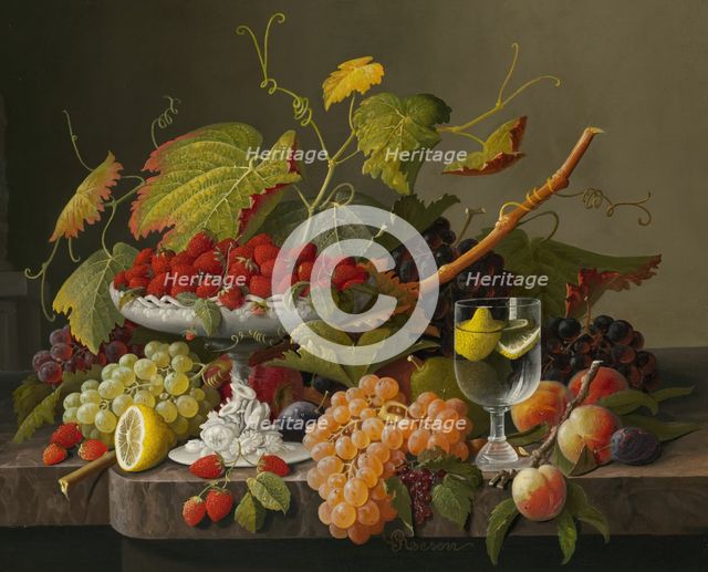 An Abundance of Fruit, c. 1860. Creator: Severin Roesen.