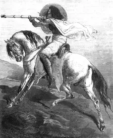 An Abyssinian horseman; A journey through Soudan and Western Abyssinia..., 1875. Creator: Unknown