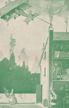 An Abandoned Young Pilot Appropriating Somebody Else's Rations c1918 (1919). Artist: W Heath Robinson