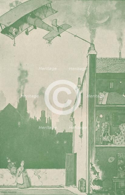 'An Abandoned Young Pilot Appropriating Somebody Else's Rations', c1918 (1919). Artist: W Heath Robinson.