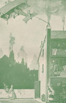 An Abandoned Young Pilot Appropriating Somebody Else's Rations c1918 (1919). Artist: W Heath Robinson