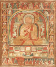 An Abbot and His Lineage, 14th century or earlier. Creator: Anon