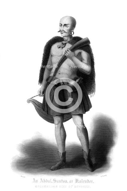 'An Abdal, Santon or Kalender, Mohammedan Sect of Devotees'.Artist: R Young