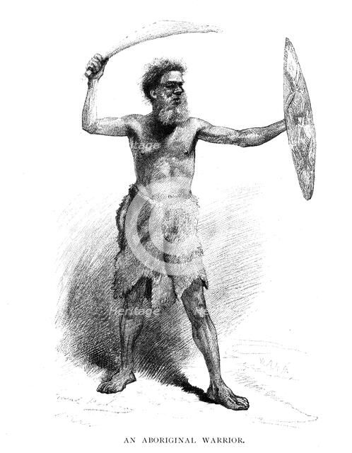 An Aboriginal Warrior, 1886. Artist: Unknown